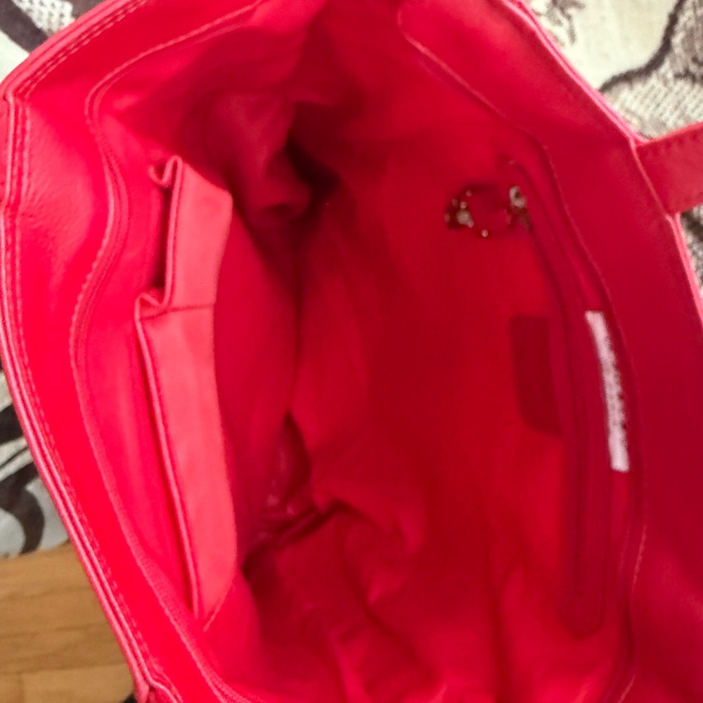 Chic Red Leather Lederer De Paris Tote Bag with free shipping! - Picture 7 of 7
